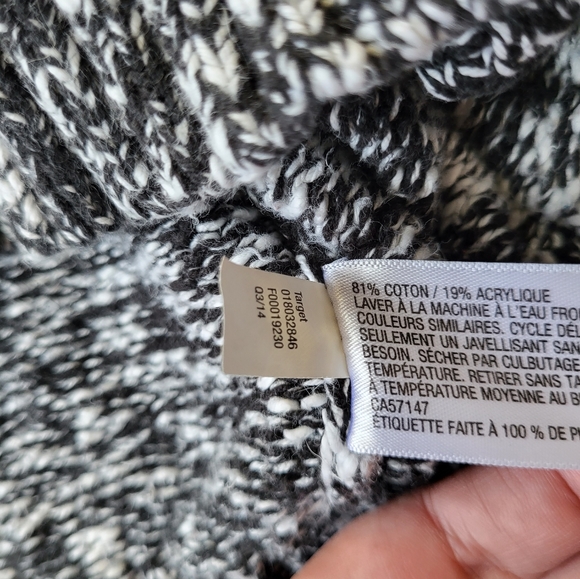 Merona Cardigan Black & White {Small} - Picture 10 of 12